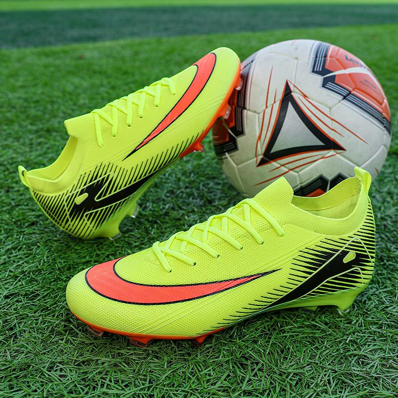 Новые мужские футбольные бутсы Тренировочная обувь FG Нескользящие футбольные шипы Длинные шипы Футбольные бутсы Сверхлегкие для улицы Дропшиппинг