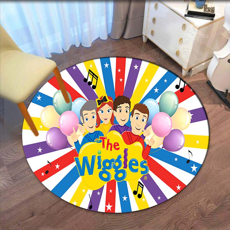 The Wiggles Printed Round Rug Carpet Chair Rug Area Rug Entryway Doormats,for Office Chair Living Room Bedroom Kitchen Room.