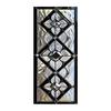 Geometric Window Film Rhombus Pattern Privacy Film Stained Glass Art Static Cling Sun Blocking Decal for Home Office Windows Glass Doors