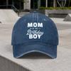 Vintage Lucky Star Boy Mom Print Washed Baseball Cap  Adjustable Duckbill Cap for Outdoor Daily Wear Parties Vacations