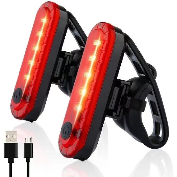 Задний велосипедный фонарь USB-перезаряжаемый Красный Ультраяркий Задние фонари Подходят для велосипеда Легко установить для безопасности езды на велосипеде 7