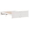 Solid Wood Bed without Mattress White 140x200 cm Pine Wood