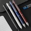 Автоматическая ручка-сенсор Многоцветная шариковая ручка Ручка для гладкого письма Сменные стержни Металлическая ручка для подписи