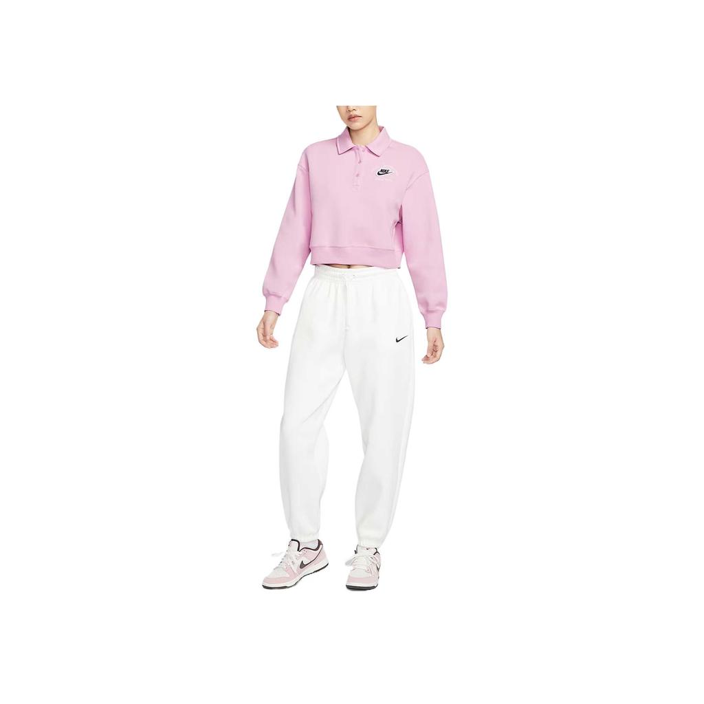 Nike Спортивная одежда Phoenix Fleece Простая однотонная удобная толстовка с длинным рукавом Женская толстовка IM7487-623