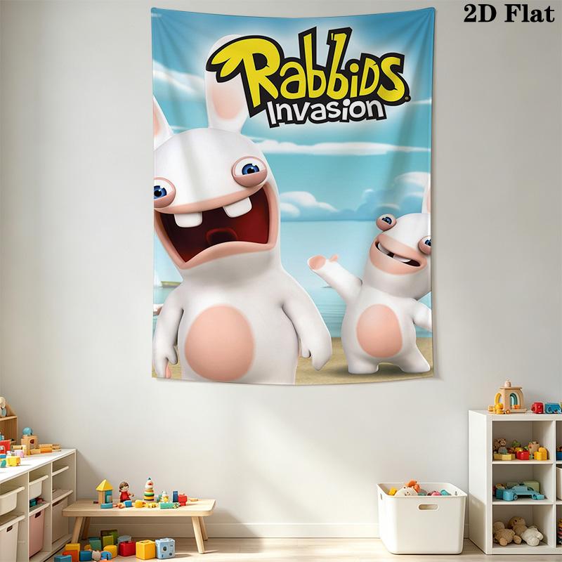 Big-eyed Rabbit Pattern Home Decor Tapestry, Wall Hanging, Decorative RV Wall Cloth.XGT0914275