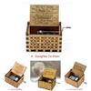 Vintage Wooden Music Box Gift For Kids Charming You Are My Sunshine Engraved Toy