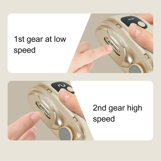 Автоматическая электрическая машинка для стрижки ногтей 2-в-1 триммер для ногтей для младенцев со светодиодной подсветкой дети взрослые пожилые маникюрная пилка кусачки для ногтей полировщик шлифовальная машинка