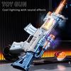 Light UP  Toy Gun Sound Effect Spinning LED Non-firing Pistol Rotating Magazine Gun Police Role Play Prop Kids Birthday Gift