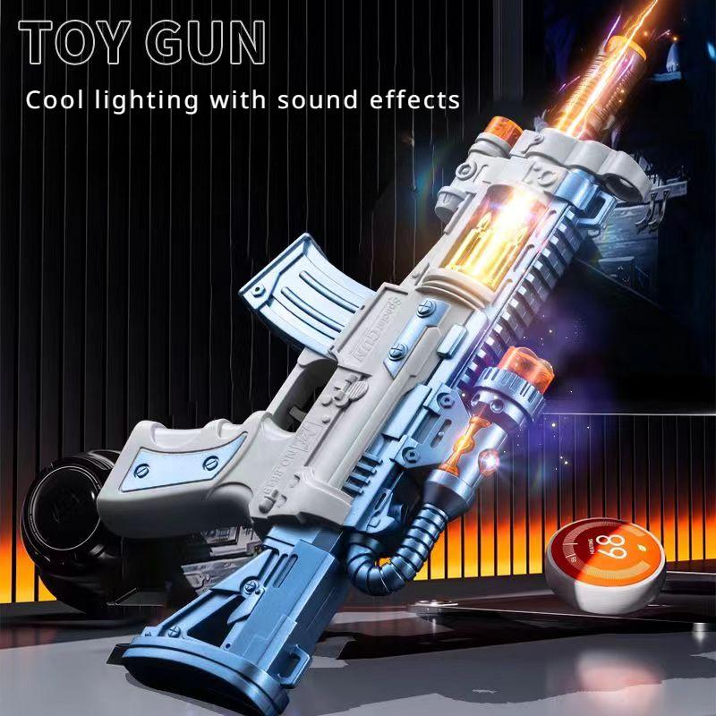 Light UP Toy Gun Sound Effect Spinning LED Non-firing Pistol Rotating Magazine Gun Police Role Play Prop Kids Birthday Gift