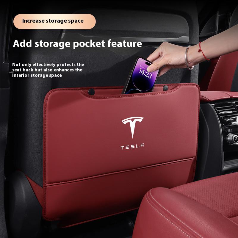 CSION1 Car Seat Back Storage Anti-kick Pad For Tesla Model 3 Model Y Model S Model X Auto Tesla The Back of The Interior Accessories