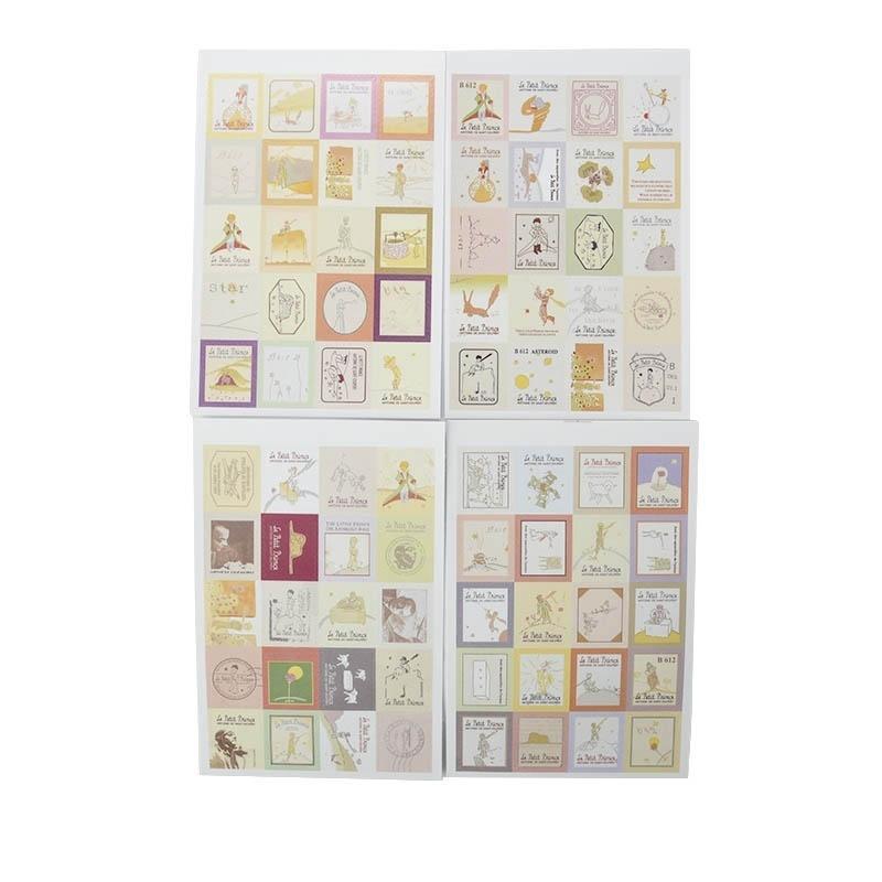 4 листа/80 шт DIY винтажная ретро бумажная наклейка Лондон Италия Дорис Алиса принц штамп