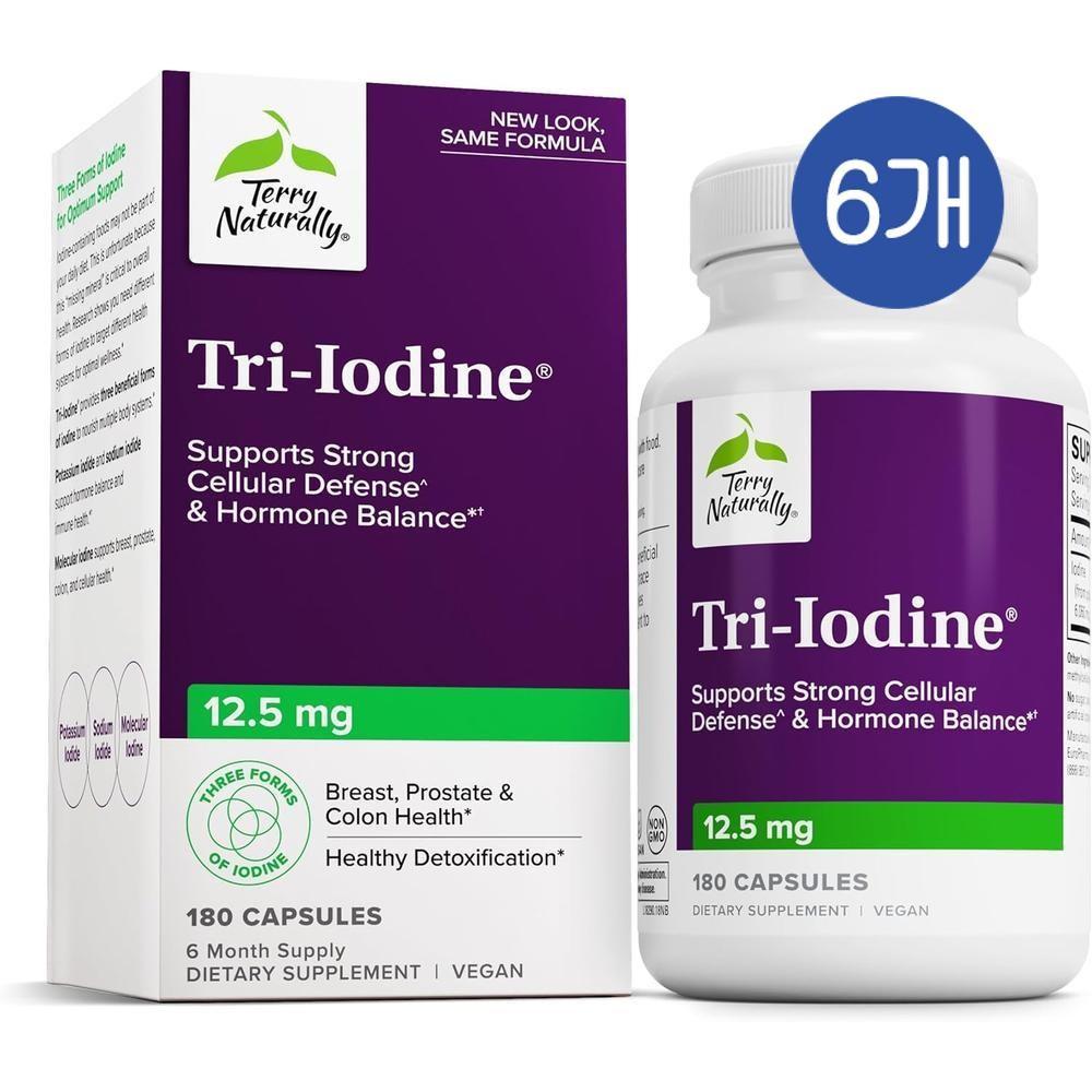 Terry Naturally Tri-Iodine 12.5mg Iodine Capsules (6 pcs, 180 tablets)