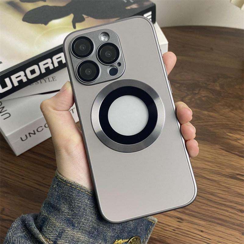 Магнитный мягкий чехол для телефона iPhone16 15 14 13 Pro Max с 9D HD камерой защитная стеклянная пленка поддержка беспроводной зарядки