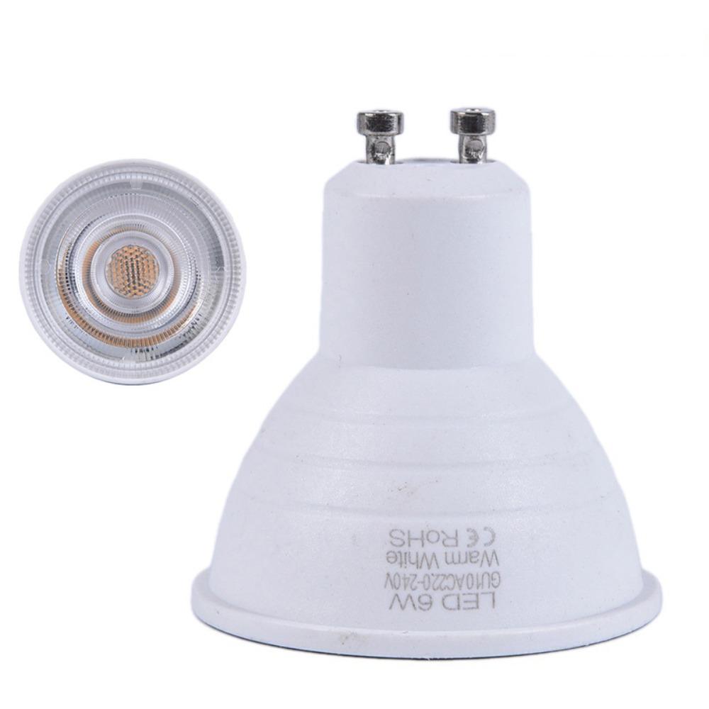 Прочные Пластиковые Светодиодные Лампы GU10 COB LED Энергосберегающая Точечная Лампа 6 Вт 220 В Универсальная Трековая Лампа Потолочная
