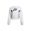 Casual Sport Round Neck Long Sleeve Pullover Sweatshirt Women Tops Off-White CZ8599-051