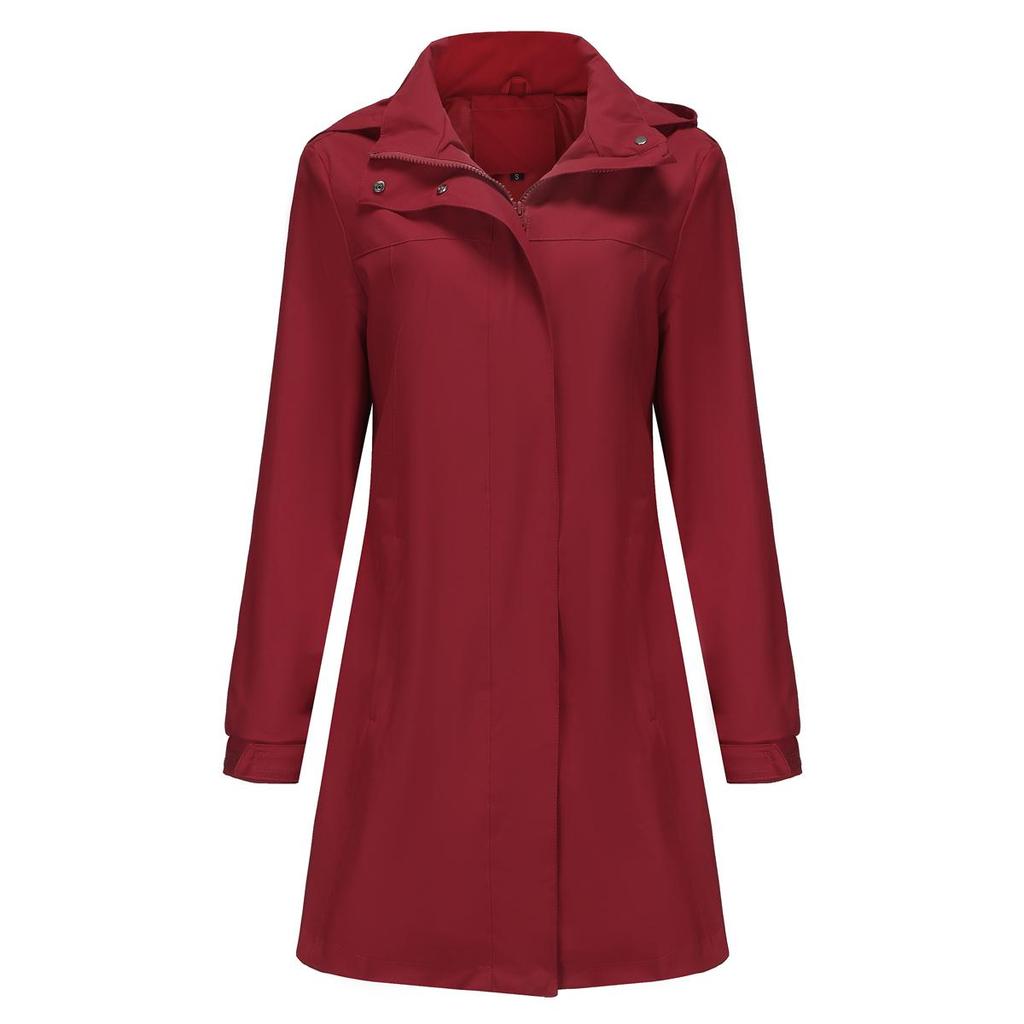 Женские тренчи, пальто, длинные рукава, съемные куртки с капюшоном, ветровка с защитой от брызг, осенне-весенняя тонкая верхняя одежда