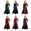 Kids Girls Medieval Costume Renaissance Princess Dress Velvet Long Sleeve Maxi Dress Cosplay Halloween Carnival Party Dress Up
