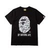 2026 BAPE Камуфляж с головой обезьяны Графическая футболка Унисекс Короткий рукав Круглый вырез Хлопковая футболка Мужчины Женщины
