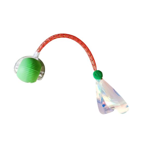 Интерактивная игрушка-шар, автоматическая самодвижущаяся игрушка-мяч для кошек с хвостом стрекозы