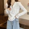 Korean-Style Women's Hooded Zip-Up Sweatshirt for Spring/Autumn 2022: New Thin Long-Sleeve Design