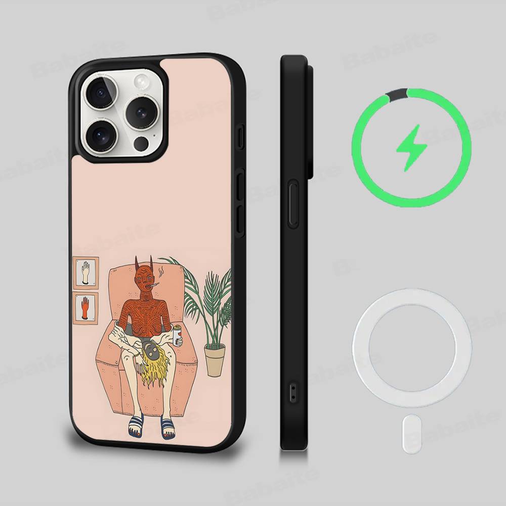Магнитный чехол для телефона с принтом Polly Nor Для IPhone 17 Pro Max 16 15 14 Plus 13 12 11 Pro Max Для обложки Magsafe