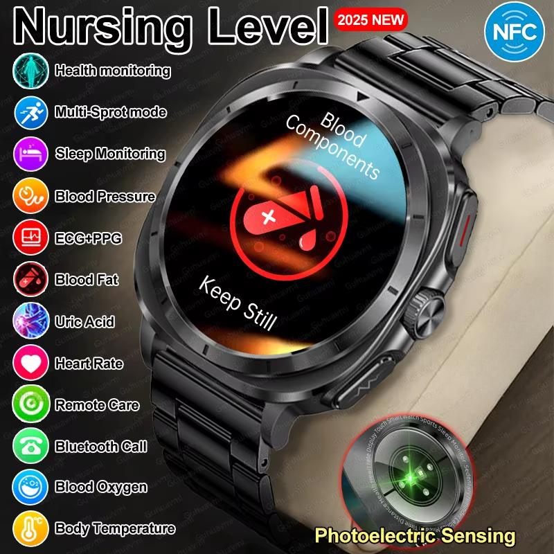 2025 НОВЫЕ Часы 7 Точное Измерение Жир в крови Артериальное давление Анализ тела Умные часы ЭКГ+ФПГ Часы Умные часы