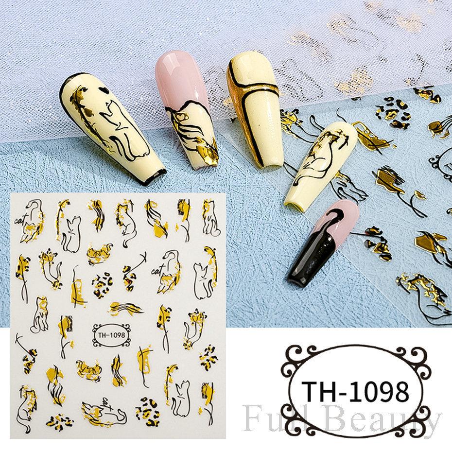 Nail Art Sticker, European And American Style Snake Year Cartoon Snake Pattern Small Spirit Snake Thin Tough Adhesive Nail Sticker