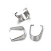 50pcs Stainless Steel Pendant Clip Connector Pinch Bail Clasp DIY Jewelry Making Gold Color Clasps Findings Accessories Bulk
