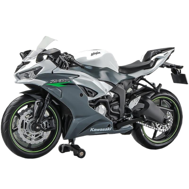 1/12 Kawasaki 600cc Niaja ZX6R Alloy Motorcycle Model Simulation Diecast Metal Street Motorcycle Model Children Toy Gift