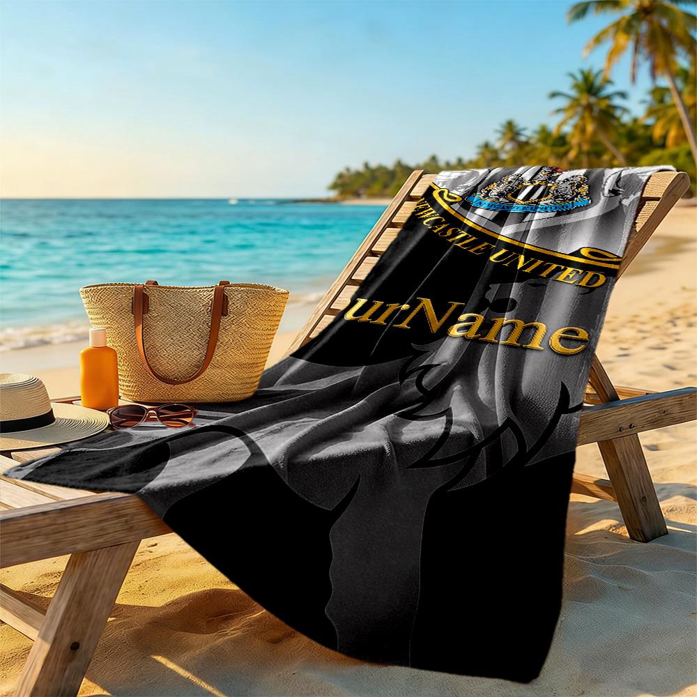 Newcastle Customized Name Beach Towel Quick-Dry Soft Microfiber Suitable for Swimming Gym Camping Yoga Vacation