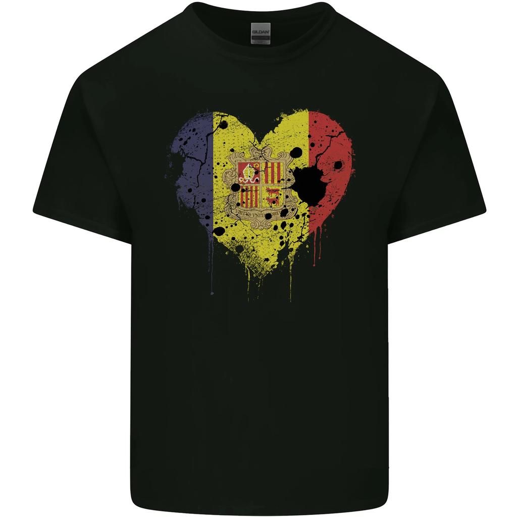 Love Andorra Flag Andorran Day Football Kids T-Shirt Childrens