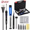 JCD Soldering Iron Kit LCD Adjustable Temperature 220V 80W Soldering Rework Tools Solder Iron Tips Wires Pump Heater Stand