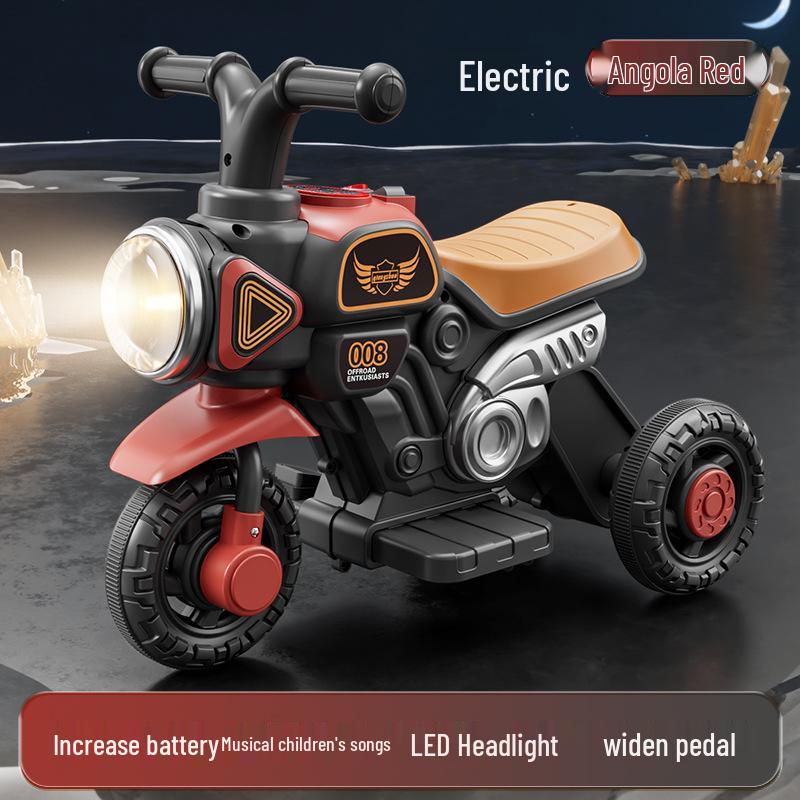 Детский электрический трехколесный велосипед с перезаряжаемым мотором и функцией скольжения – развивающая игрушка для мальчиков и девочек