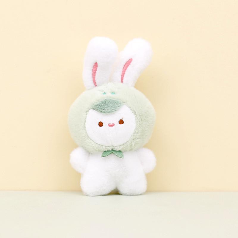 Adorable Cartoon Bunny Plush Keychain Colorful Stuffed Rabbit Bag Charm Gift