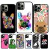 Чехол для телефона с милым мультяшным французским бульдогом Для iPhone 17 Air 14 15 16 13 12 Чехол Для Apple Pro Max Plus Coque