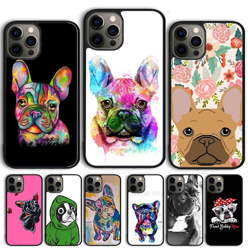 Чехол для телефона с милым мультяшным французским бульдогом Для iPhone 17 Air 14 15 16 13 12 Чехол Для Apple Pro Max Plus Coque