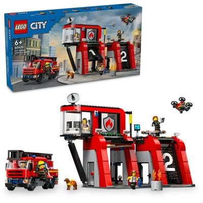Пожарная станция и пожарная машина LEGO City 60414