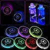 uvyn9 2PCS LED Illuminated AMG Water Cup Coaster For Mercedes Benz C260 W204 W205 W211 W212 W190 Auto Interior Atmosphere Light for