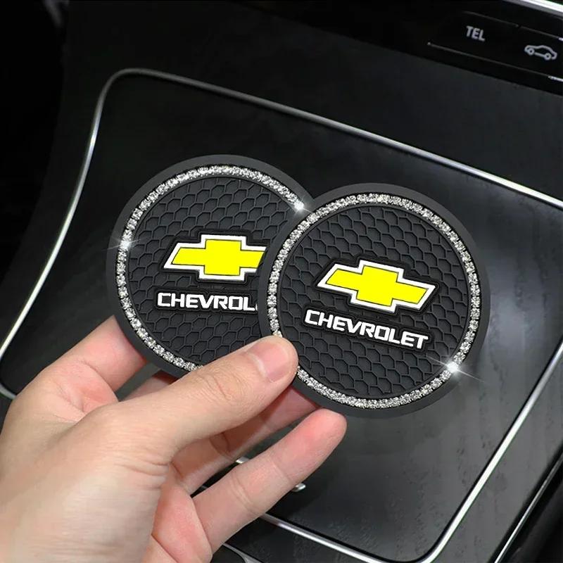 1/2PCS Car Coaster Water Cup Bottle Holder Anti-slip Pad Mat For Chevrolet Colorado Cruze Spark Captiva Malibu Trax Aveo Camaro