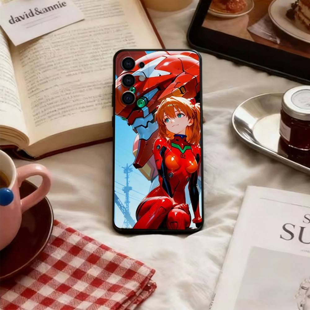 Чехол для телефона EVA Soryu Asuka Langley для Samsung S25, S24, S21, S22, S23, S30, Ultra, S20, Plus, Fe, Lite, Note, 10, Мягкая черная крышка
