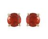 Genuine Ruby Gemstone Vermeil Over 925 Sterling Silver Stud Earring