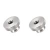 METALLIXITY Knurled Thumb Nuts, M6 X 20 X 12 Mm, 2 Pieces, 304 Stainless Steel, Round Bar Manual Adjustment Nuts for Home Building Hardware Fasteners