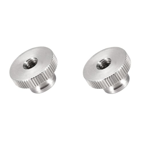 METALLIXITY Накатные барашковые гайки, M6 x 20 x 12 мм, 2 шт., Нержавеющая сталь 304, Круглый стержень, Ручные регулировочные гайки для крепежа в строительстве и для дома