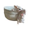 Flower Pot Plant Pot with Bunny Statue Decorative Lovely Multifunctional
