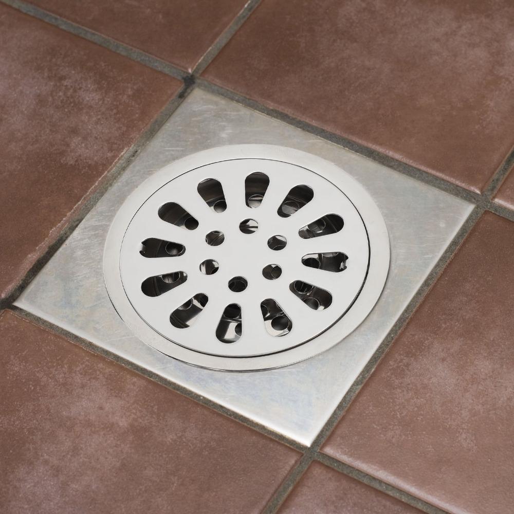 304 Stainless Steel Floor Drain 3.54 Inch Diameter Odor Resistant Drain Kit Shower Drain  Washroom