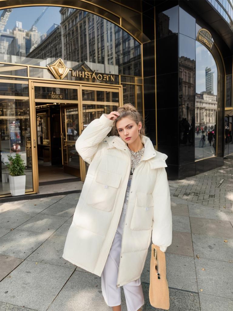 2024 зимняя женская парка, пальто, женская однотонная с капюшоном, утолщенная теплая длинная хлопковая куртка, женская куртка с завязками на талии для женщин