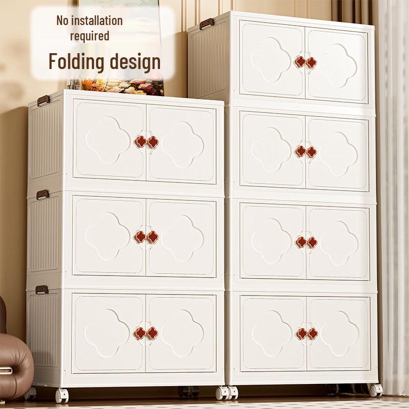 Zhongen 6-Layer Folding Storage Cabinet with Wheels