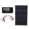 30W Solar Panel Kit with 220W Inverter and MPPT QC3.0 Controller, Portable Solar   for RV Camping Boat Car 12V Battery