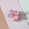 Корейская милая жемчужная цветочная заколка-краб для волос «кошачий глаз»