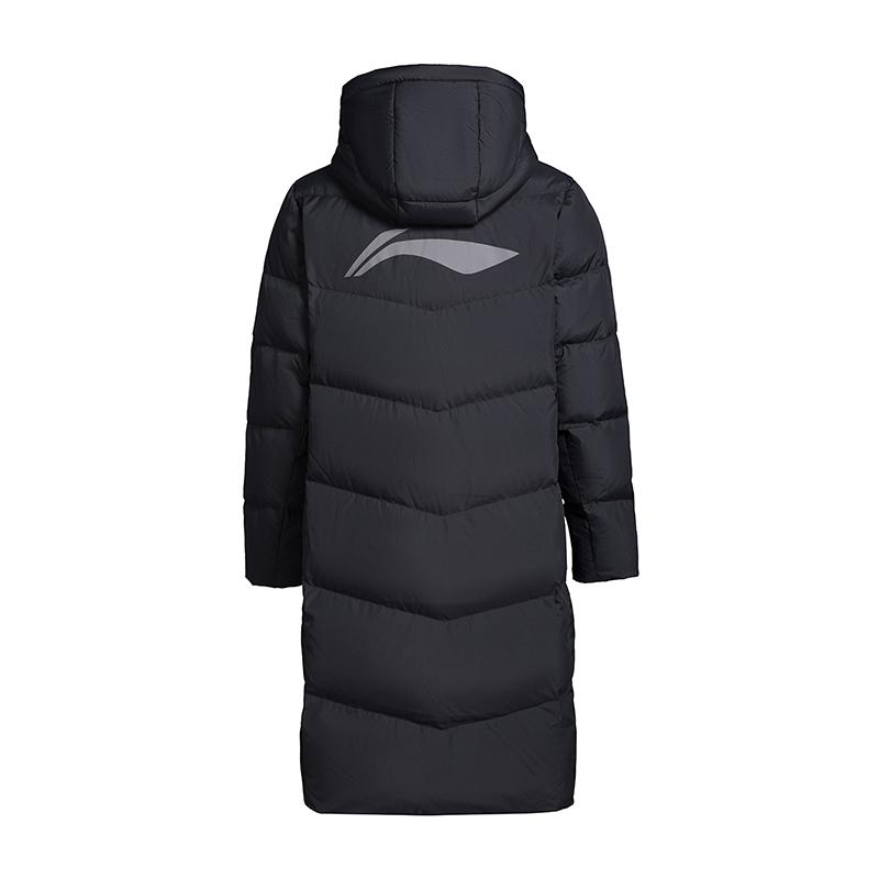 Li Ning Пуховики унисекс черные с капюшоном утолщенные AYMV711-1